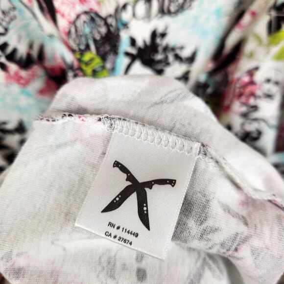 Artful Dodger Y2K Skull And Floral Bloodied Cleaved AOP Short Sleeve Tee 3XL - Picture 7 of 7